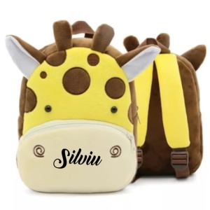 Rucsac din plus girafă pentru copii personalizat 2