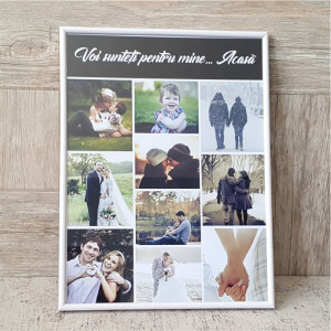 Tablou personalizat cu 10 poze si text