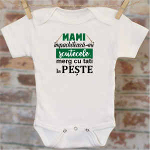 Body personalizat -Merg cu tati la pește- - Img 1