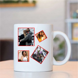 Cana personalizata cu 4 poze si text pentru nașa - Img 2
