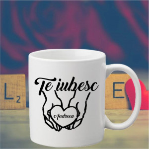 Cana personalizata cu nume ”Te iubesc” - Img 1