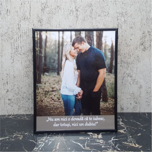 Rama foto personalizata cu poza si text  24x30