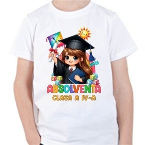 Tricou personalizat pentru copii -Absolvent de clasa a IV-a f.