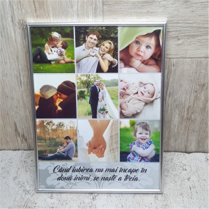 Tablou personalizat cu 9 poze si text
