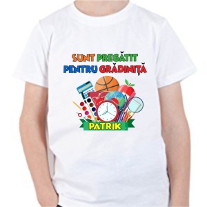 Tricou personalizat pentru copii - Pregătit pentru grădiniță-