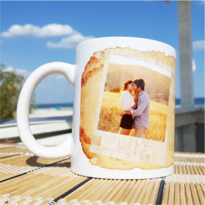 Cana personalizata cu 2 poze model Vintage 01 - Img 1