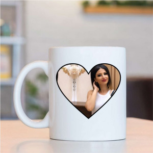 Cana personalizata cu 2 poze si text -Inimă- - Img 2