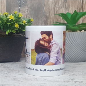 Cana personalizata cu 3 poze si text M5 - Img 1
