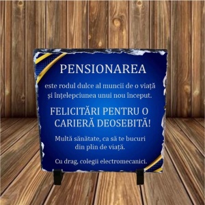 Piatra ardezie personalizata -Pensionare-