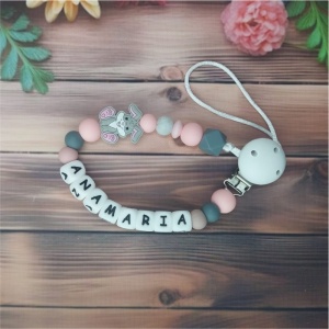 Lănțișor pentru suzetă personalizat -Iepuraș-