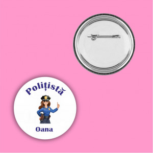 Insignă personalizată -Polițistă-