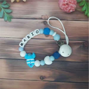 Lănțișor pentru suzetă personalizat -Rachetă-