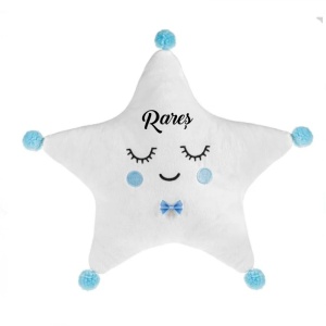 Perna decorativă -Stea alb, bleu-