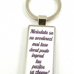 Breloc personalizat dreptunghi cu poza si text AM-Argintiu- - Img 3