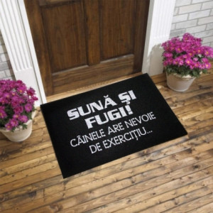 Covoeas cu mesaj -Suna si fugi-