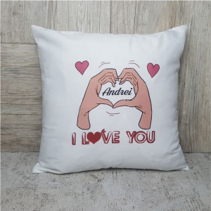 Perna personalizata cu nume ”I love you”
