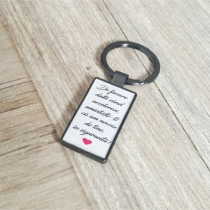Breloc personalizat cu poza si text AM-NEGRU - Img 3
