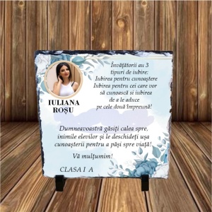 Piatra ardezie personalizata cu poza si mesaj