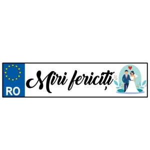 Placă auto personalizată -Miri fericiți-