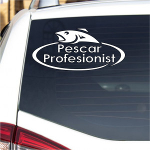 Sticker auto -Pescar profesionist-