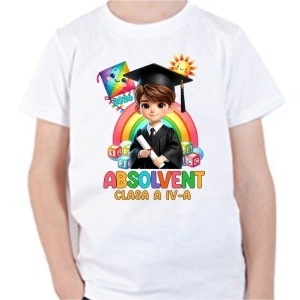 Tricou personalizat pentru copii -Absolvent de clasa a IV-a b.
