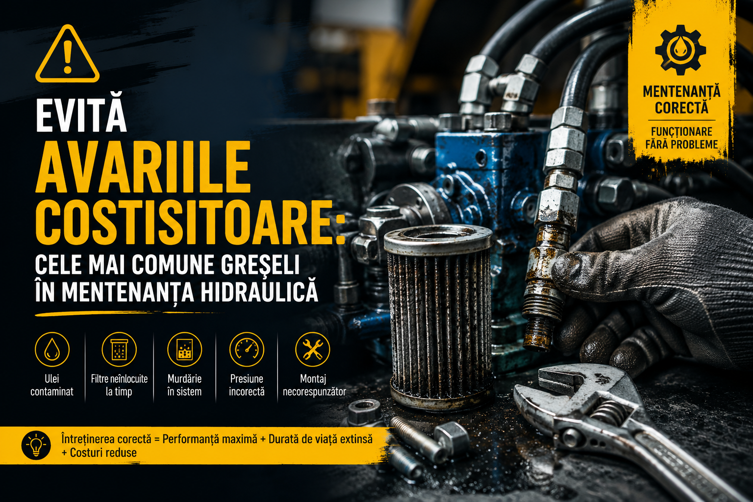 Evită Avariile Costisitoare: Cele Mai Comune Greșeli în Mentenanța Hidraulică
