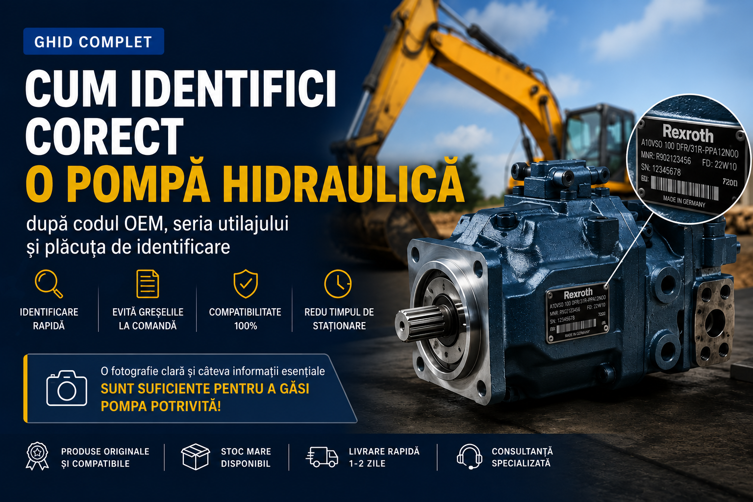 Cum Identifici Corect o Pompă Hidraulică după Codul OEM – Ghid Complet