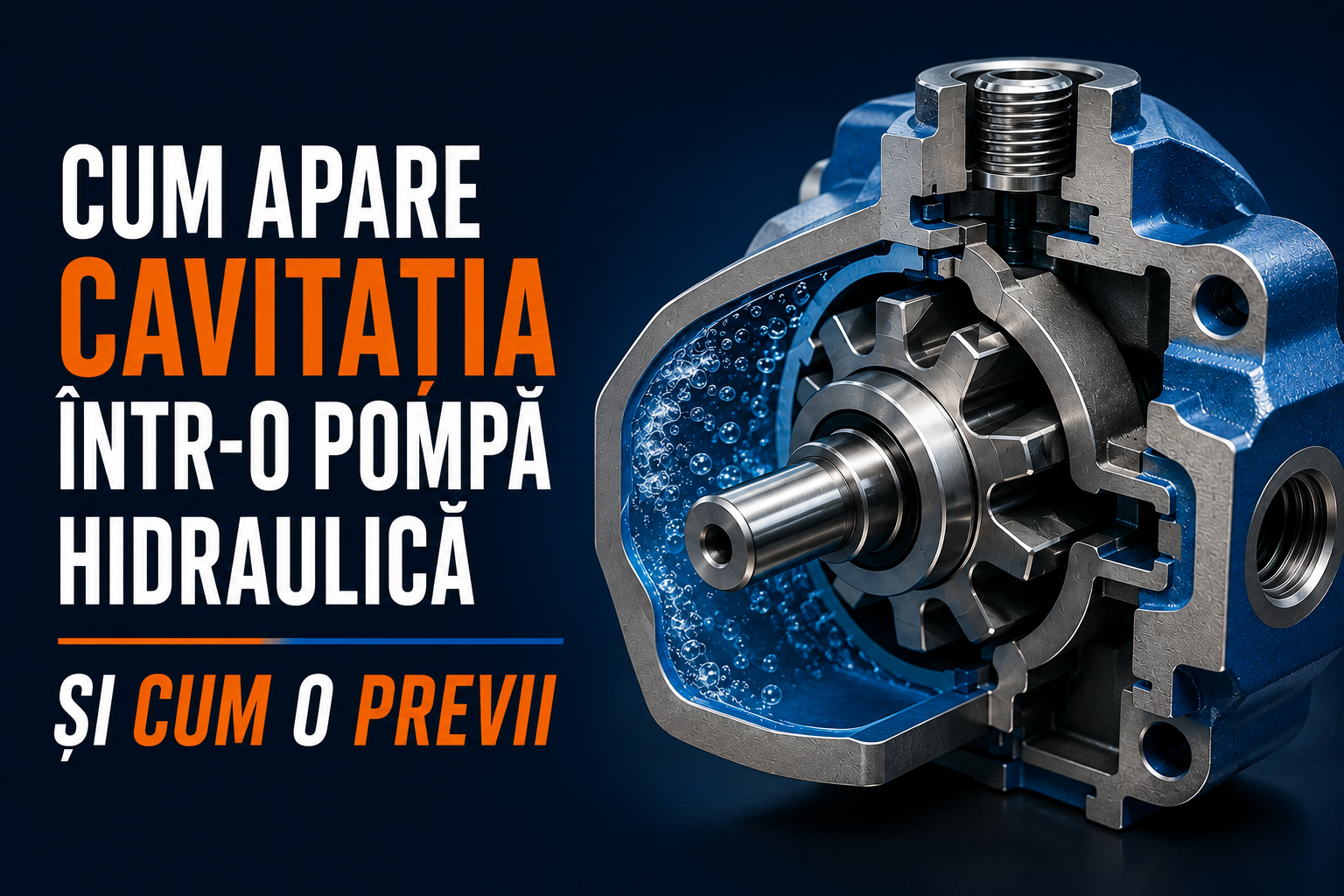 Cum apare cavitația într-o pompă hidraulică și cum o previi