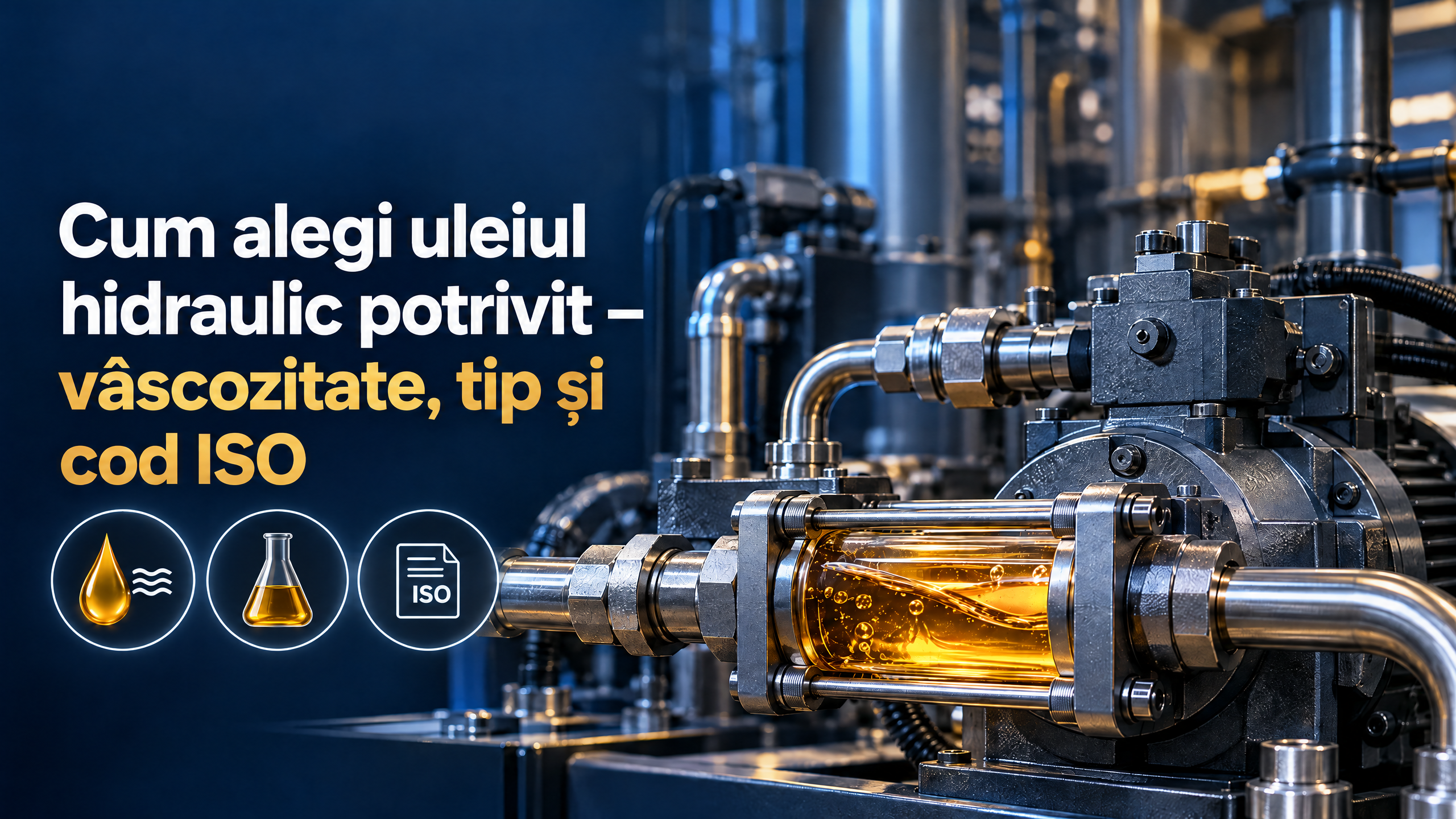 Cum alegi uleiul hidraulic potrivit – vâscozitate, tip și cod ISO
