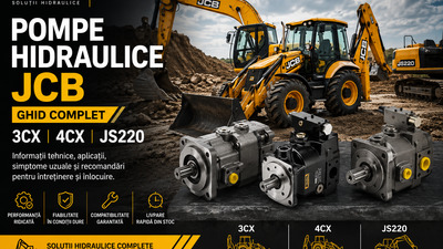 Pompe Hidraulice JCB — Ghid Complet: 3CX, 4CX, JS220 și Excavatoare JS. Coduri OEM, Tipuri și Înlocuire