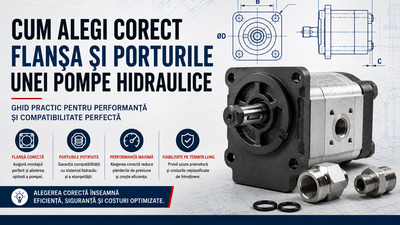 Cum alegi corect flanșa și porturile unei pompe hidraulice