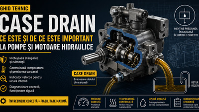 Ce este 'case drain' și de ce este important la pompele și motoarele hidraulice?