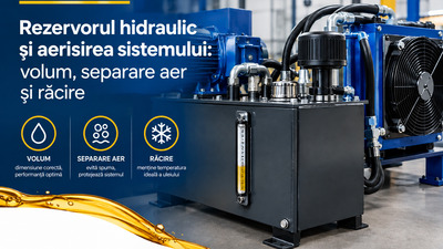 Rezervorul hidraulic și aerisirea sistemului: volum, separare aer și răcire