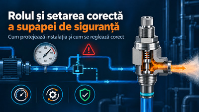 Rolul și setarea corectă a supapei de siguranță (relief valve)