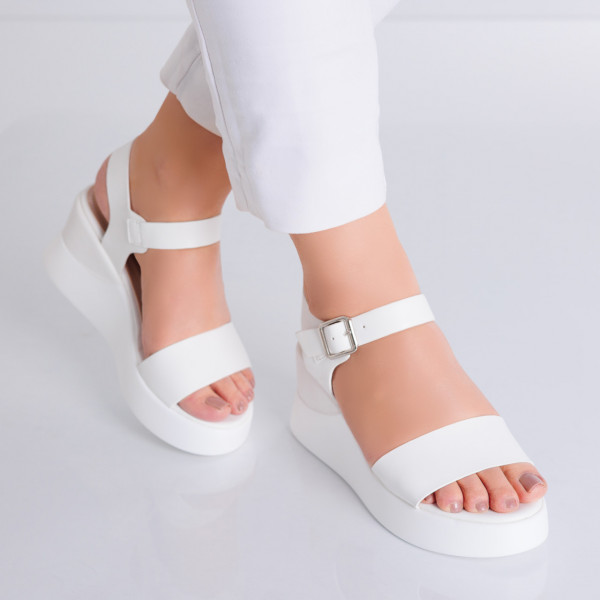 Yarita Дамски сандали с платформа White Eco Leather