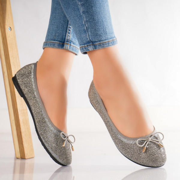 Дамски сиви балетни обувки от Gano Textile