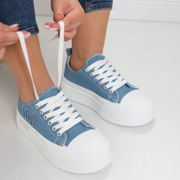 Sneakers dama blumarin din textil Carrie