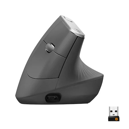Mouse wireless ergonomic Logitech MX Vertical, Negru