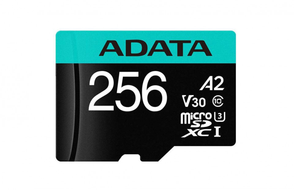 Memory Card microSDXC A-data Premier Pro 256GB, Class 10, UHS-I U3, V30, A2 + Adaptor SD