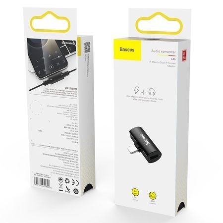 Adaptor Premium Baseus cu 2 porturi Lightning ce suporta incarcare si redare muzica in acelasi timp - Img 8