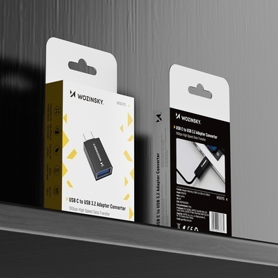 Adaptor USB-C Wozinsky W10GY1S - USB-A 3.2 10Gb/s - Negru - Img 2