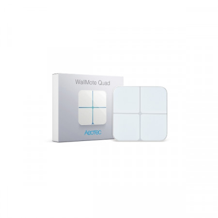 Aeotec WallMote Quad - Comutator de la distanta cu 4 Butoane, cu protocol Z-Wave