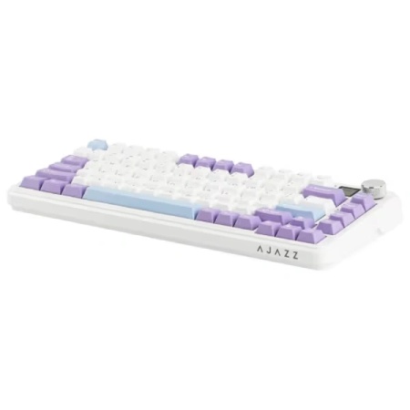 AJAZZ AK820 Max Plus Maillard Switch TFT Screen Bluetooth ,2.4G Wireless ,Wired RGB Hot-Swap, Purple-White-Blue - Img 2