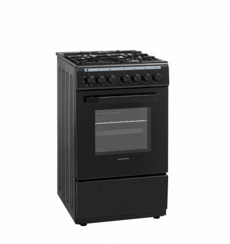 Aragaz mixt Heinner HFSC-V60LITGC-WH, 4 arzatoare gaz, Dispozitiv de siguranta plita, Aprindere electrica, Cuptor electric, Timer, Grill, Clasa A, 50 cm, Alb - Img 2