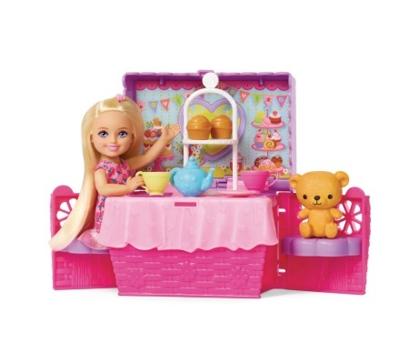 BARBIE FAMILY AND FRIENDS SET CLUBUL LUI CHELSEA PETRECERE CU CEAI SURPRIZA - Img 2