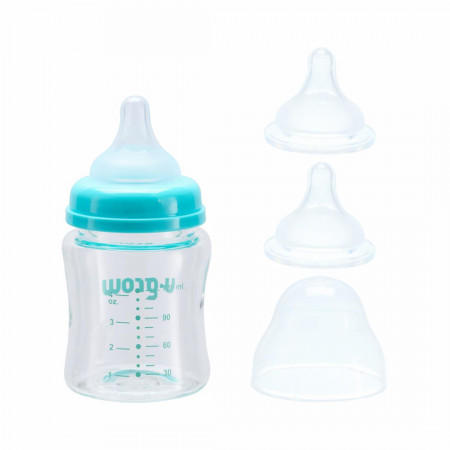 Biberon de sticla 120 ml+2 tetine extra - Img 2