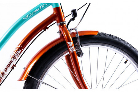 Bicicleta Pegas Strada 2, 26 inch, cadru aluminiu, maro/verde - Img 2