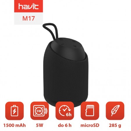 Boxa portabila Bluetooth Havit M17 (negru)
