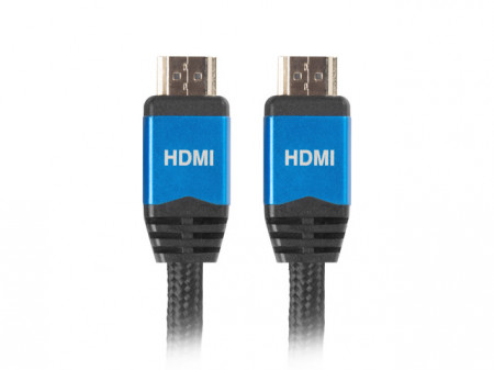 Cablu 1 m HDMI2.0 premium cu mufe metalice, 4K@60Hz, CA-HDMI-20CU-0010-BL, Lanberg
