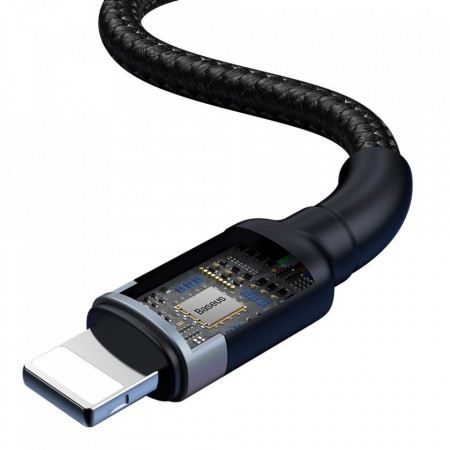 Cablu Baseus Cafule 2in1 USB la Type-C/Lightning 18W, 2.4A - 1.2m - Img 6